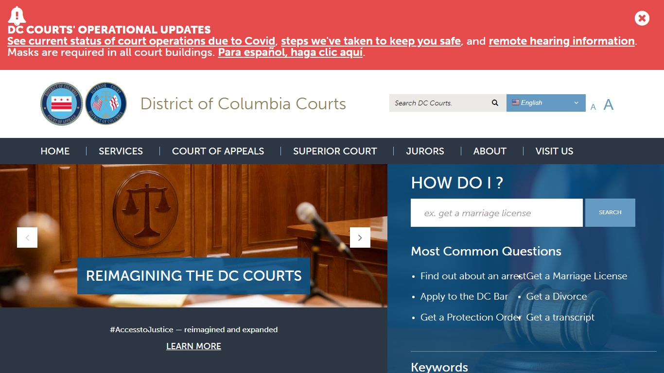 DC Courts Homepage | District of Columbia Courts